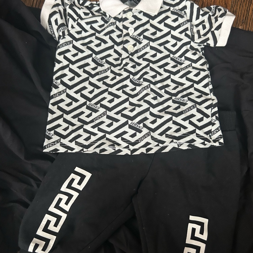 Kids Black and White Versace outfit 9-12months